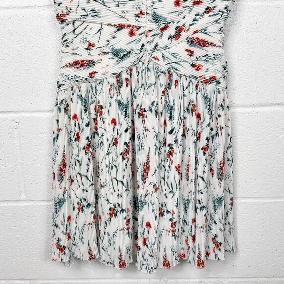 Maje Floral Mini Dress - White and Red - Picture 6 of 12